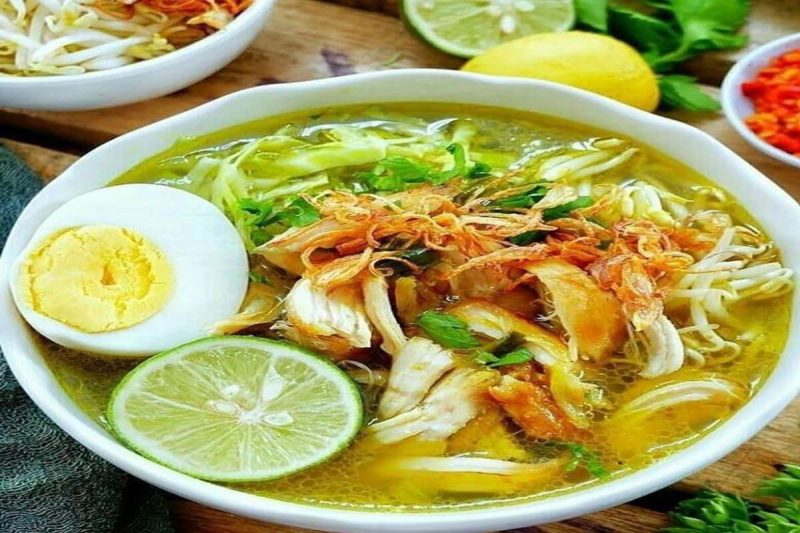nasi + soto ayam